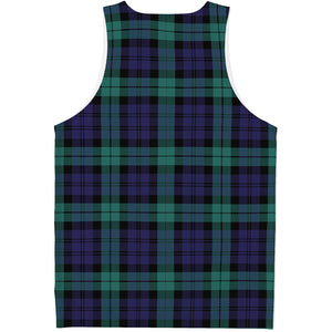 Black Watch Scottish Tartan Print Men's Tank Top