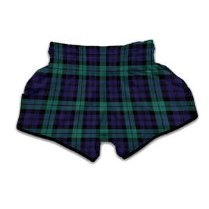 Black Watch Scottish Tartan Print Muay Thai Boxing Shorts