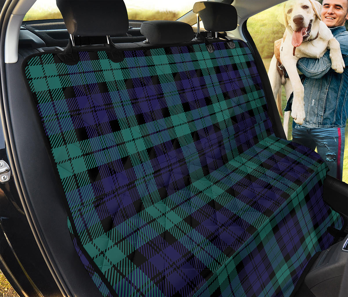 Black Watch Scottish Tartan Print Pet Car Back Seat Cover