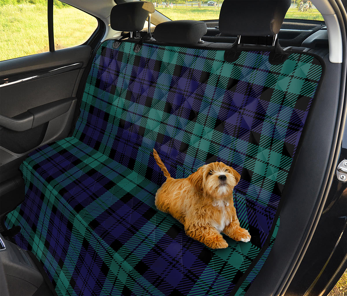 Black Watch Scottish Tartan Print Pet Car Back Seat Cover