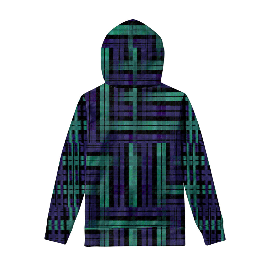 Black Watch Scottish Tartan Print Pullover Hoodie