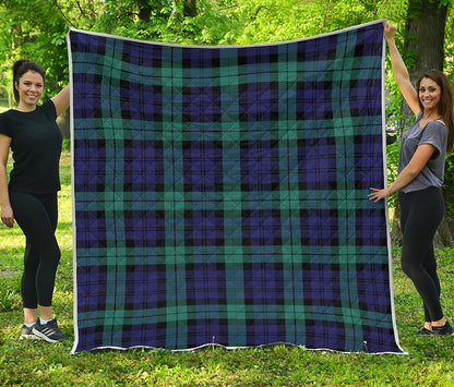 Black Watch Scottish Tartan Print Quilt