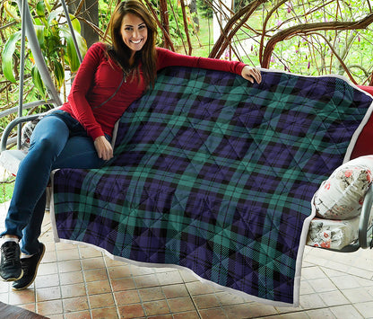 Black Watch Scottish Tartan Print Quilt
