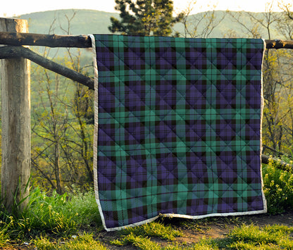 Black Watch Scottish Tartan Print Quilt