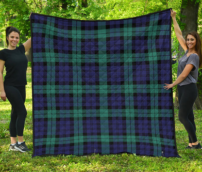 Black Watch Scottish Tartan Print Quilt