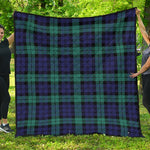 Black Watch Scottish Tartan Print Quilt