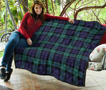 Black Watch Scottish Tartan Print Quilt