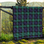 Black Watch Scottish Tartan Print Quilt