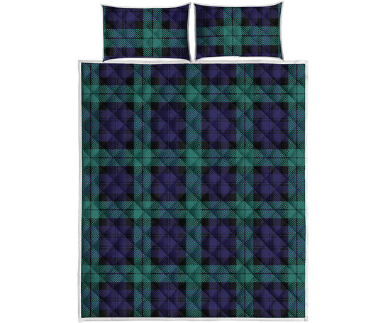 Black Watch Scottish Tartan Print Quilt Bed Set