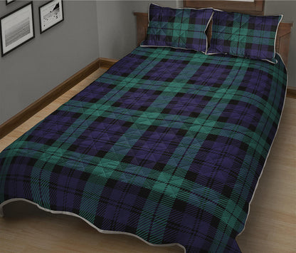 Black Watch Scottish Tartan Print Quilt Bed Set