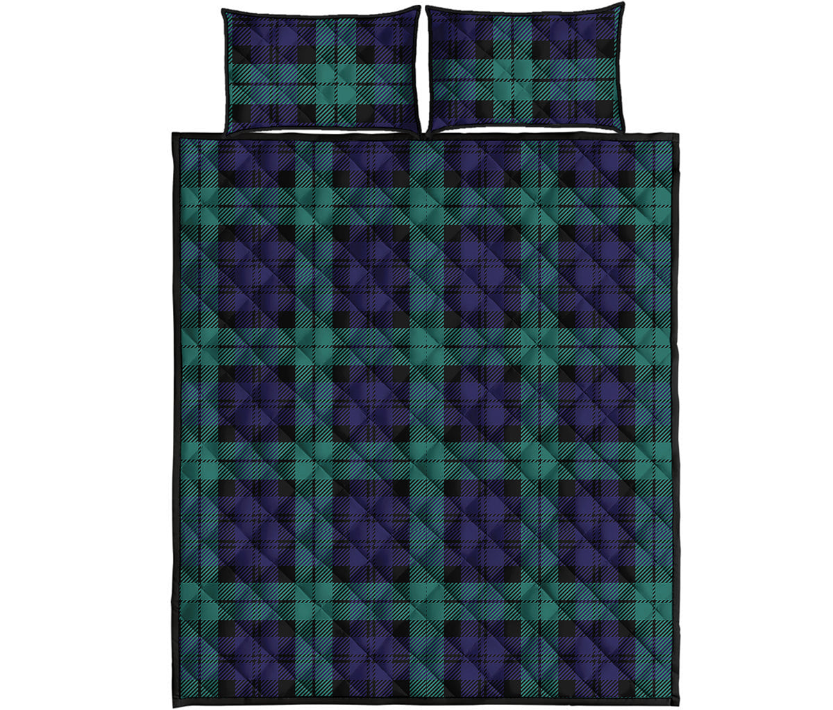 Black Watch Scottish Tartan Print Quilt Bed Set