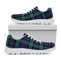 Black Watch Scottish Tartan Print White Running Shoes
