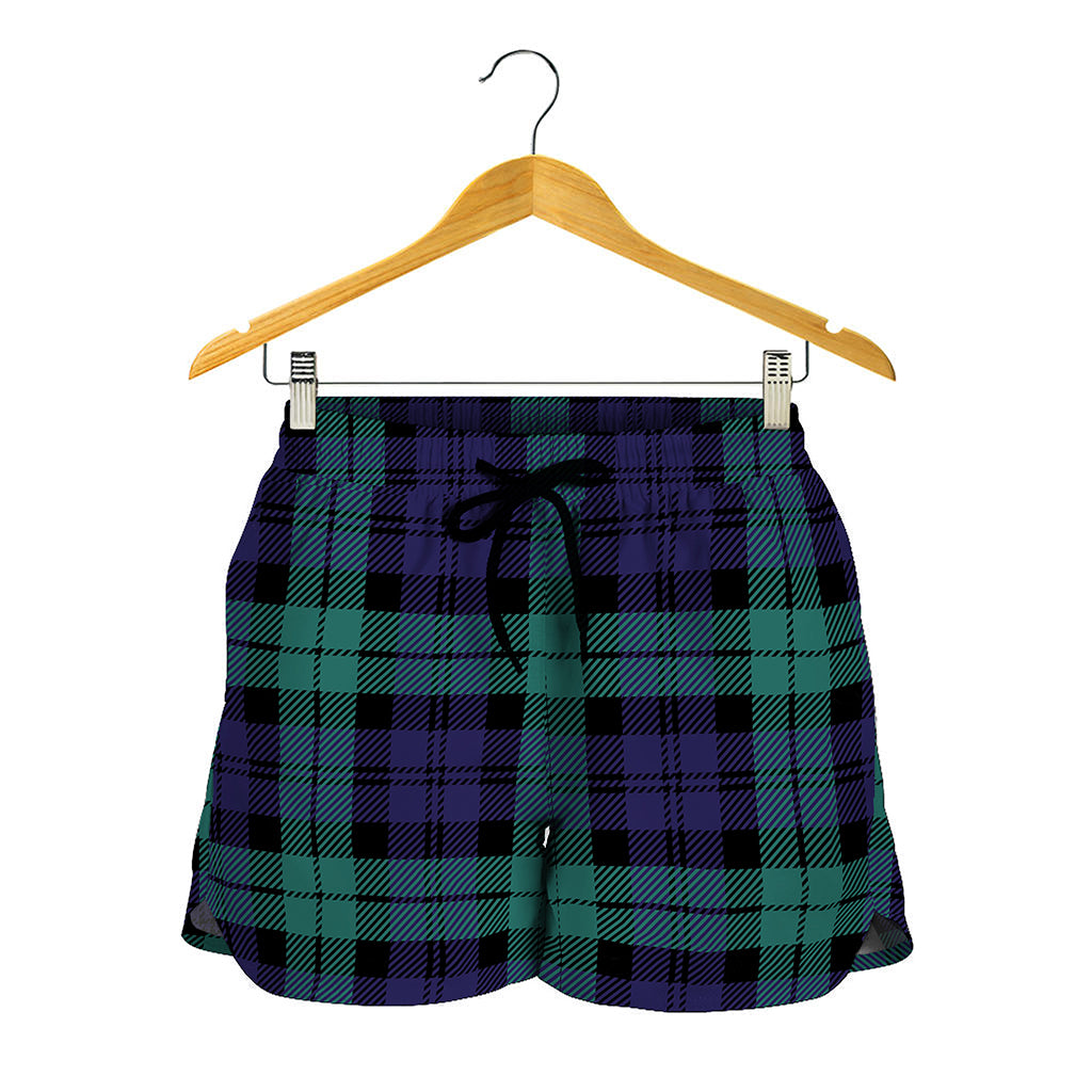 Black Watch Scottish Tartan Print Women's Shorts
