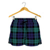 Black Watch Scottish Tartan Print Women's Shorts