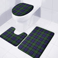 Black Watch Tartan Pattern Print 3 Piece Bath Mat Set