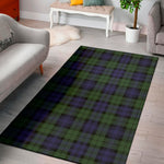 Black Watch Tartan Pattern Print Area Rug