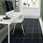 Black Watch Tartan Pattern Print Area Rug