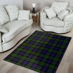 Black Watch Tartan Pattern Print Area Rug