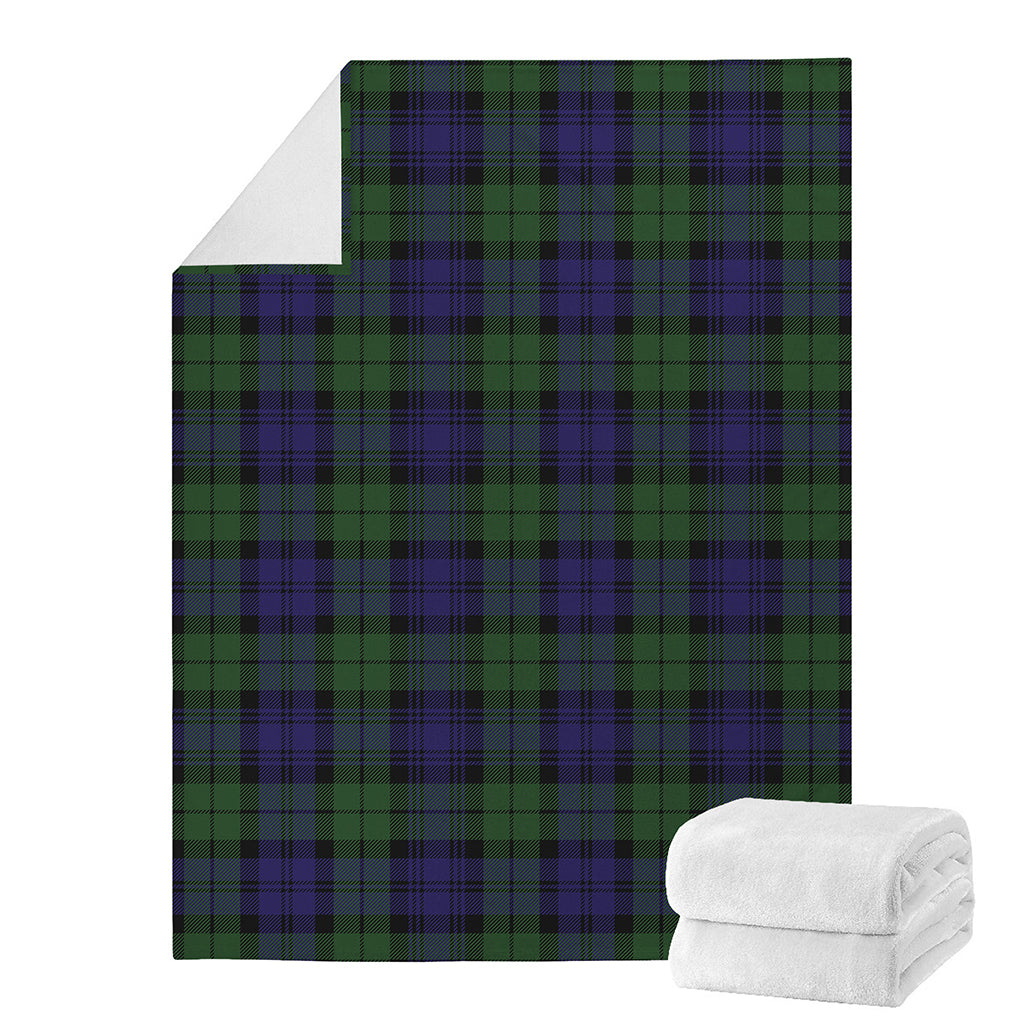 Black Watch Tartan Pattern Print Blanket