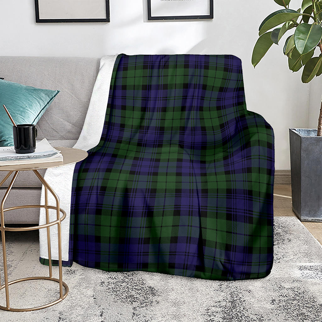 Black Watch Tartan Pattern Print Blanket