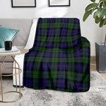 Black Watch Tartan Pattern Print Blanket