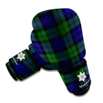 Black Watch Tartan Pattern Print Boxing Gloves