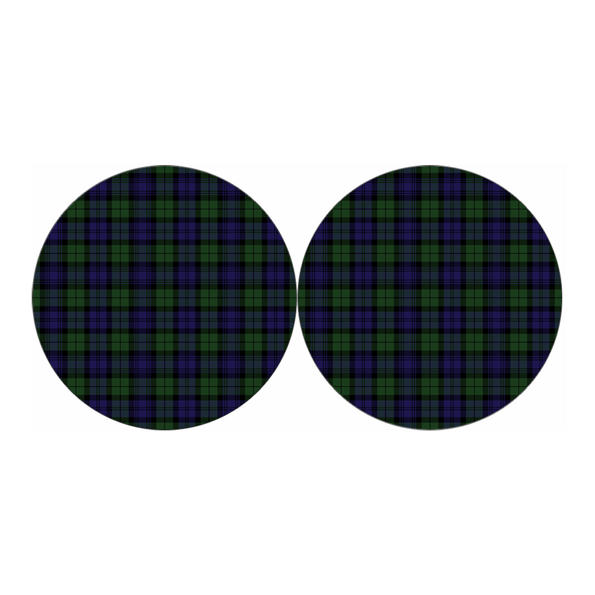 Black Watch Tartan Pattern Print Car Coasters