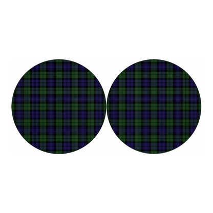 Black Watch Tartan Pattern Print Car Coasters