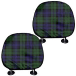 Black Watch Tartan Pattern Print Car Headrest Covers