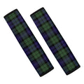 Black Watch Tartan Pattern Print Car Seat Belt Covers