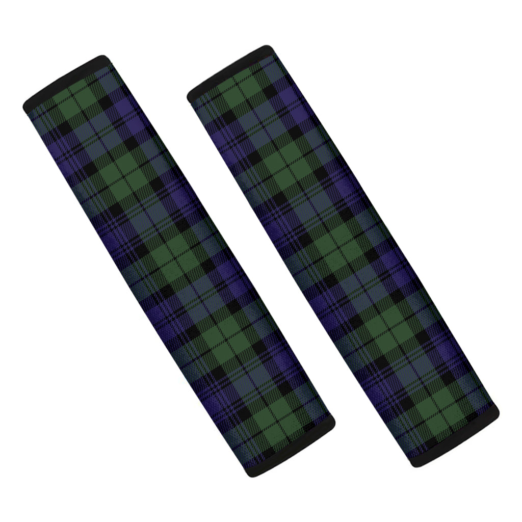 Black Watch Tartan Pattern Print Car Seat Belt Covers