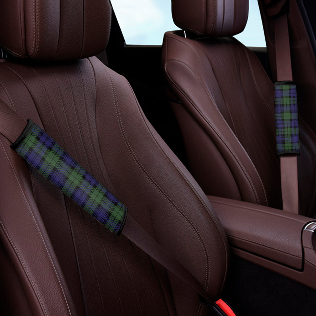 Black Watch Tartan Pattern Print Car Seat Belt Covers