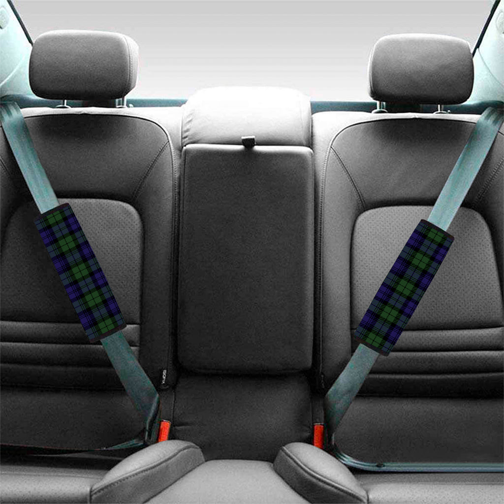 Black Watch Tartan Pattern Print Car Seat Belt Covers