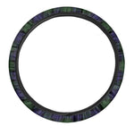 Black Watch Tartan Pattern Print Car Steering Wheel Cover