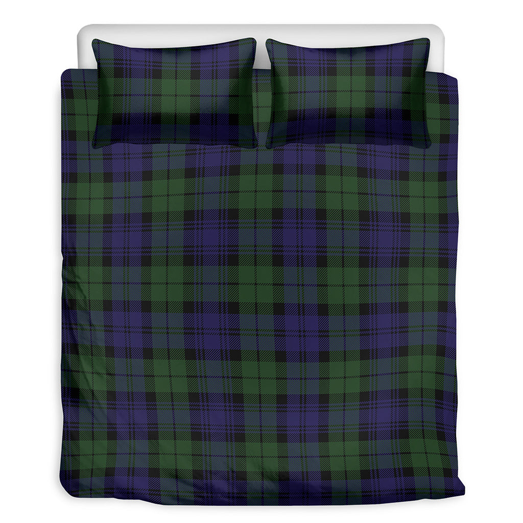 Black Watch Tartan Pattern Print Duvet Cover Bedding Set