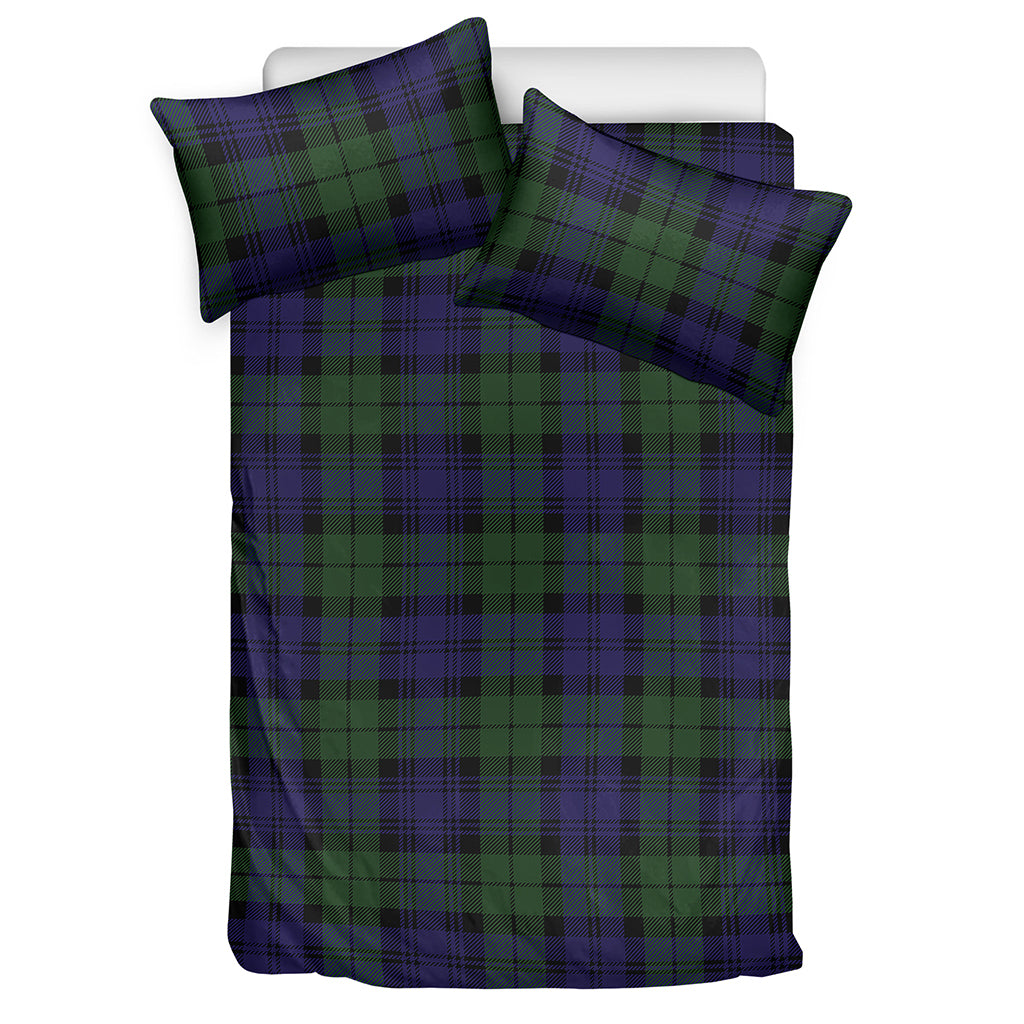 Black Watch Tartan Pattern Print Duvet Cover Bedding Set