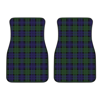 Black Watch Tartan Pattern Print Front Car Floor Mats