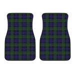 Black Watch Tartan Pattern Print Front Car Floor Mats