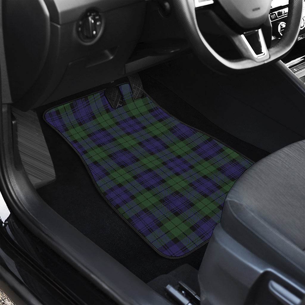 Black Watch Tartan Pattern Print Front Car Floor Mats