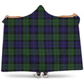 Black Watch Tartan Pattern Print Hooded Blanket