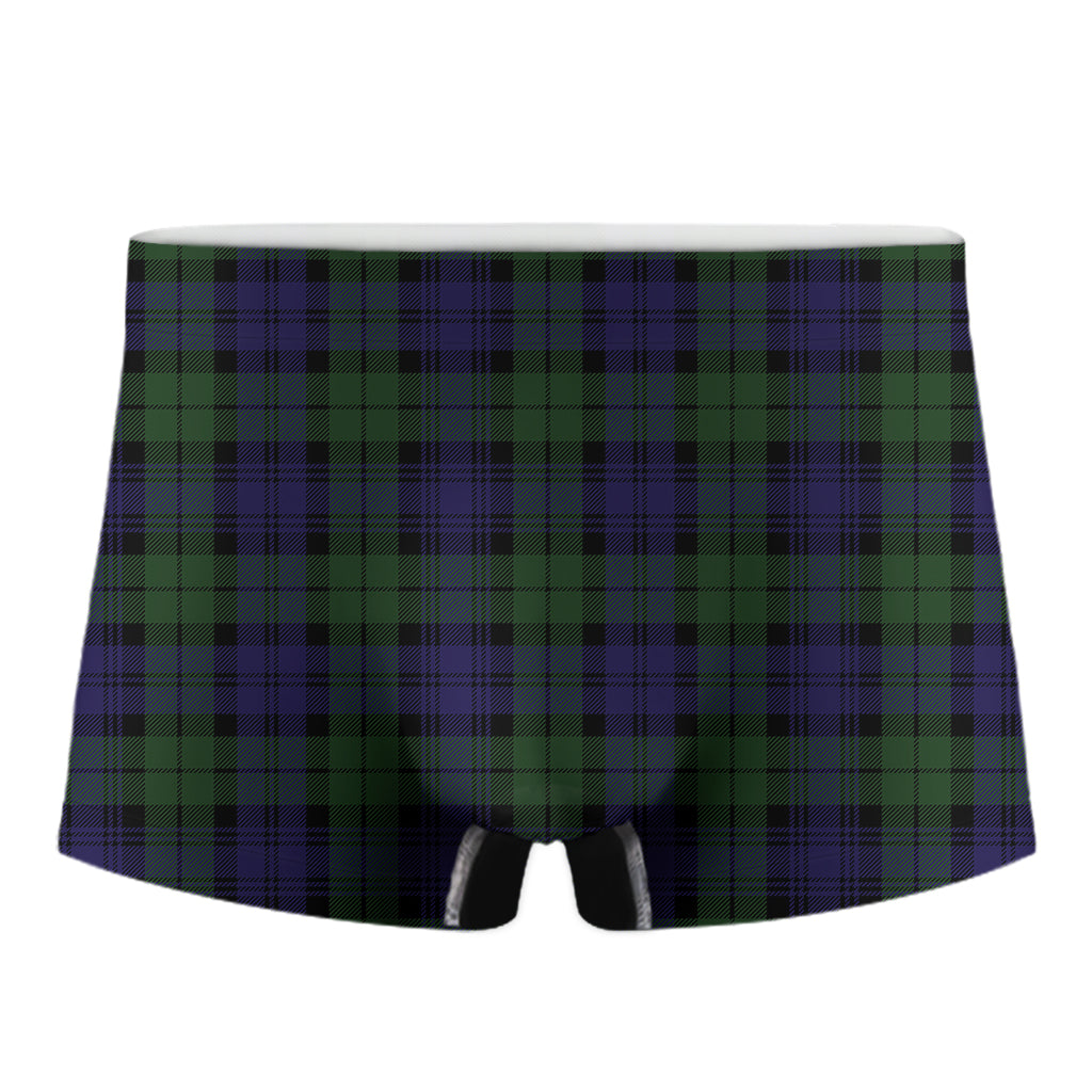 Black Watch Tartan Pattern Print Men's Boxer Briefs