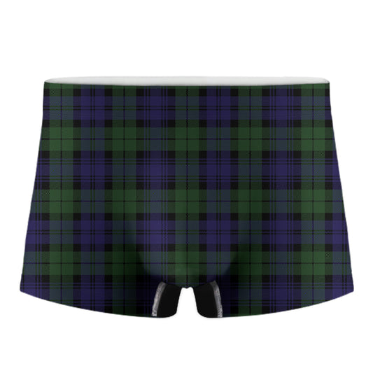 Black Watch Tartan Pattern Print Men's Boxer Briefs