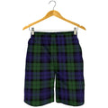 Black Watch Tartan Pattern Print Men's Shorts