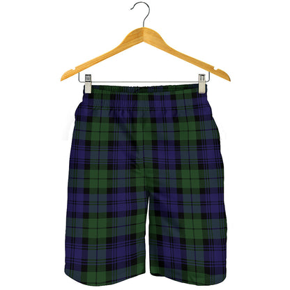 Black Watch Tartan Pattern Print Men's Shorts