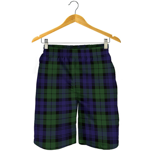 Black Watch Tartan Pattern Print Men's Shorts