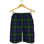 Black Watch Tartan Pattern Print Men's Shorts