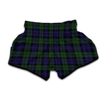 Black Watch Tartan Pattern Print Muay Thai Boxing Shorts