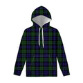 Black Watch Tartan Pattern Print Pullover Hoodie