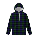 Black Watch Tartan Pattern Print Pullover Hoodie