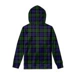 Black Watch Tartan Pattern Print Pullover Hoodie